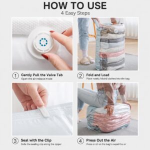 3 PACK No-Pump Vacuum Storage Bags-Free Shipping